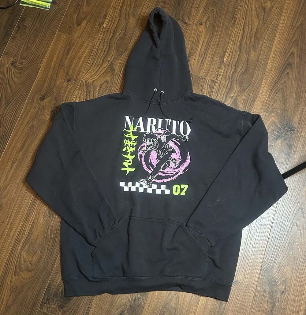 Naruto Shippuden Viz Media Graphic Pullover Hoodie - Black XL